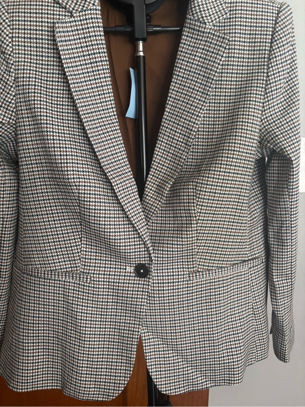 Ann Taylor Factory Petite Houndstooth Blazer — Size 12P - Picture 3 of 8